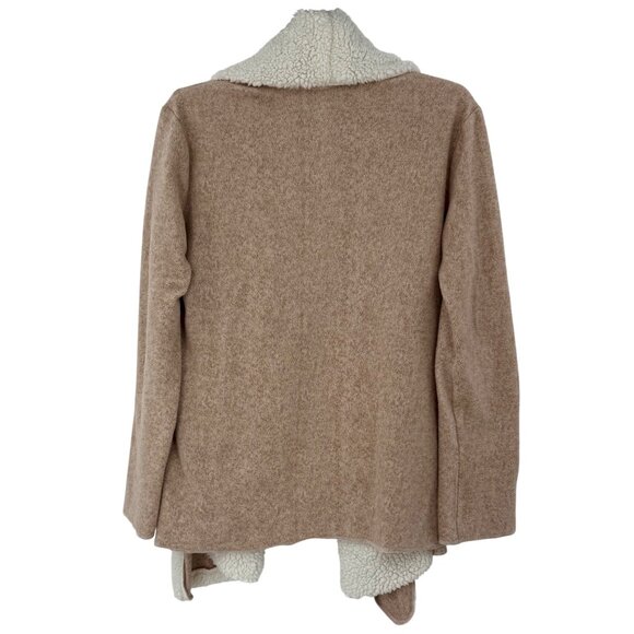 Jaclyn Intimates Shearling Trim Open Front Cozy Cardigan • Loungewear Soft Girl - Picture 6 of 16